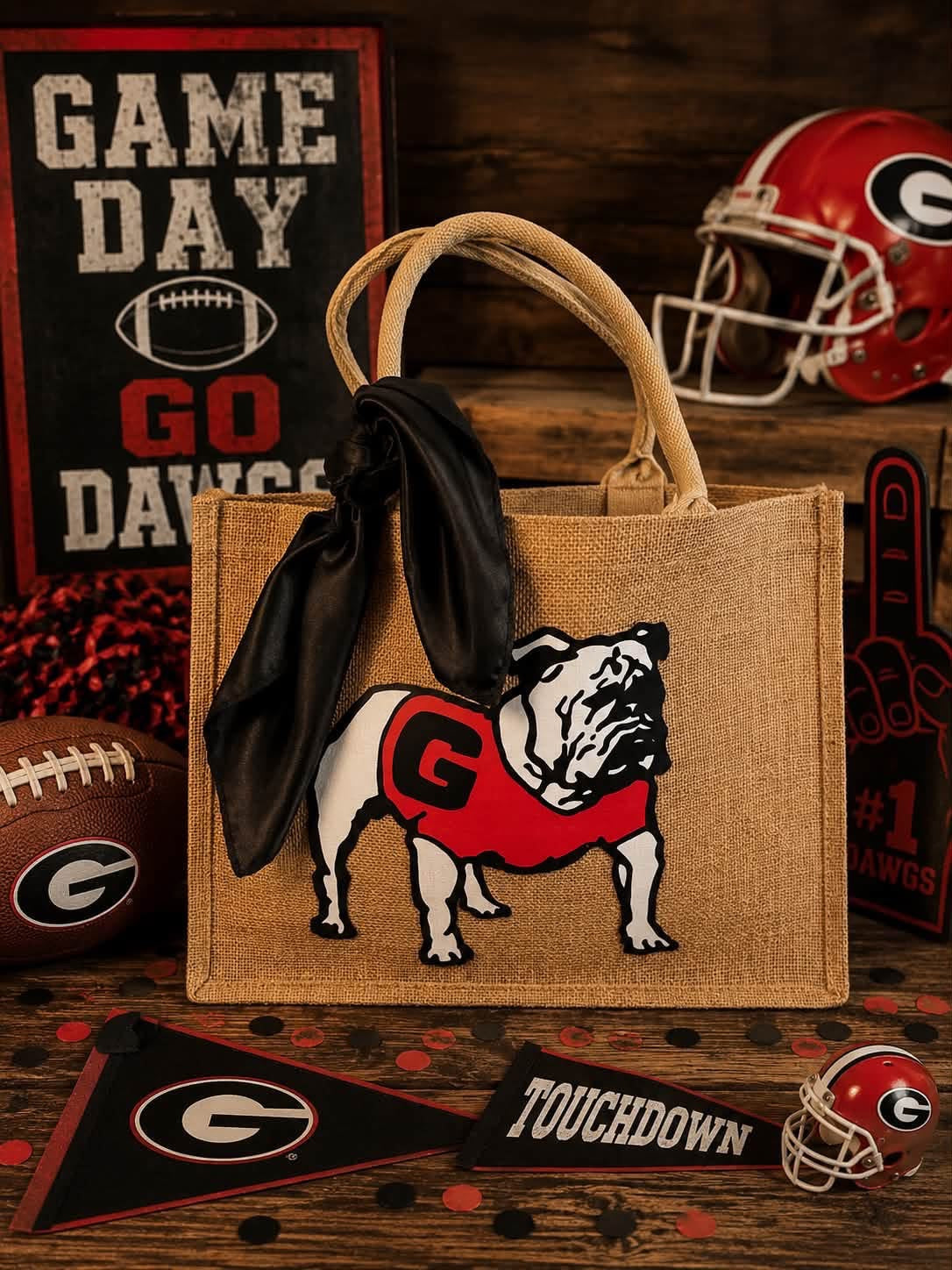 Georgia Burlap Totes
