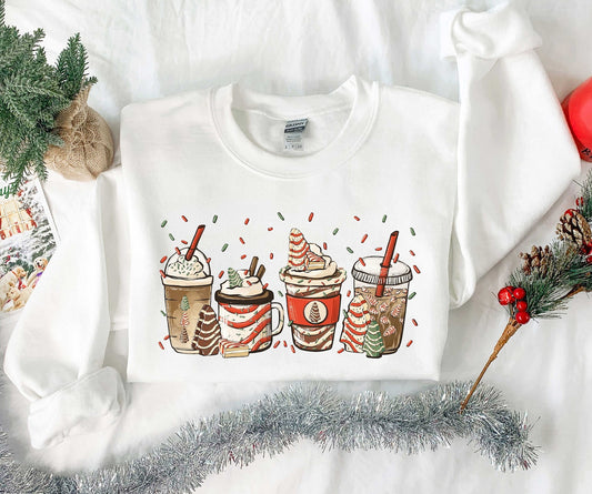 Christmas cake coffee lovers sweatshirt