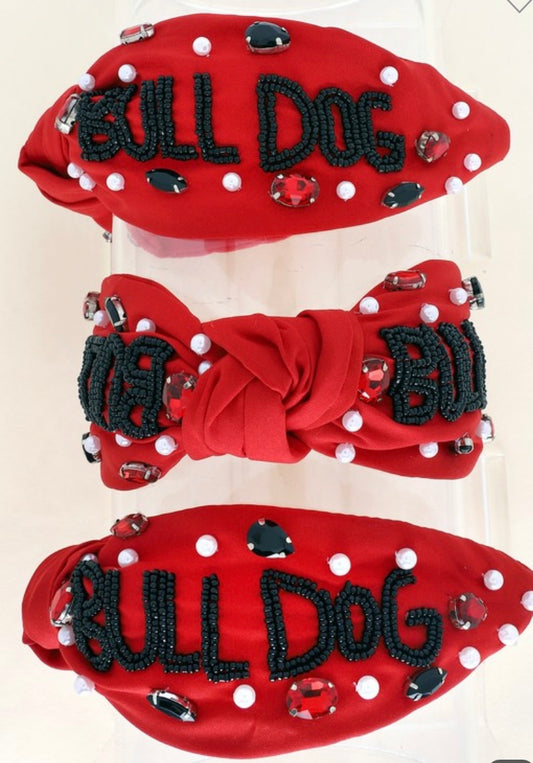 Bulldog beaded headbands